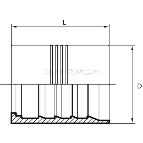 Муфта обжимная 4SH DN=50 (Китай)