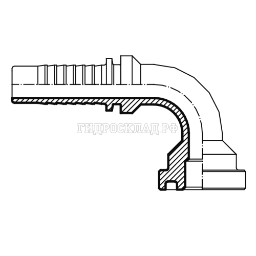 Фланец SFS D=41.3 DN=16 (90°) (Китай)