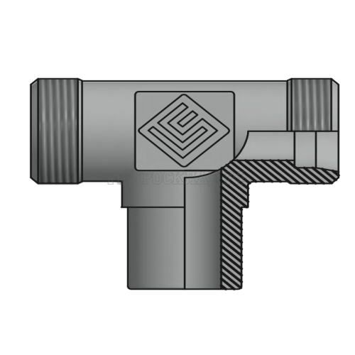 Адаптер ТС тройник P=10 18x1.5 - PIPE P=10 18x1.5 (гориз.) (Vitillo SPA)