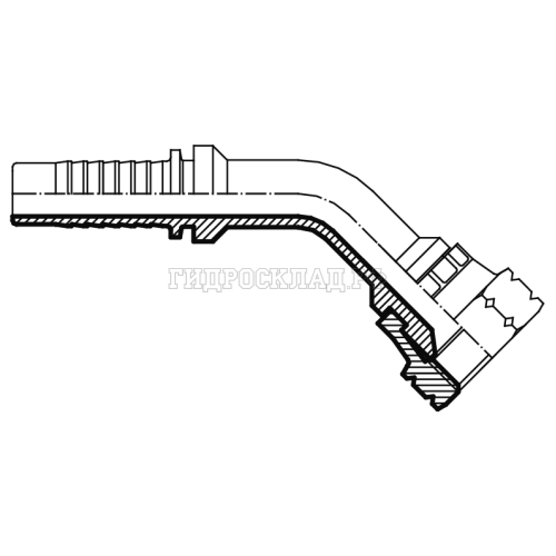 Фитинг BSP (г) 5/8" DN=12 (45°) (Китай)