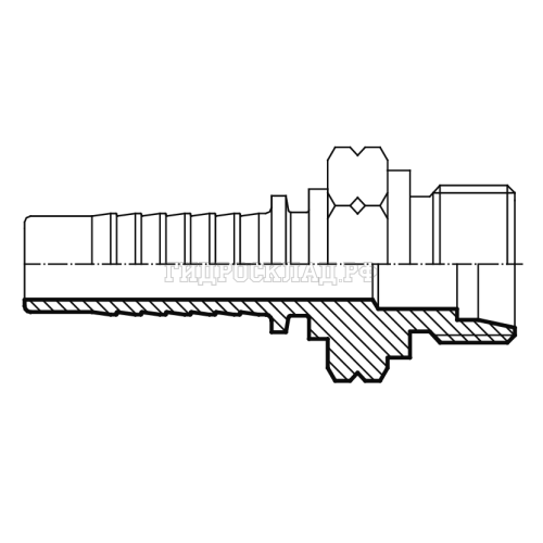 Фитинг DKOS (ш) 16x1.5 DN=08 (Китай)