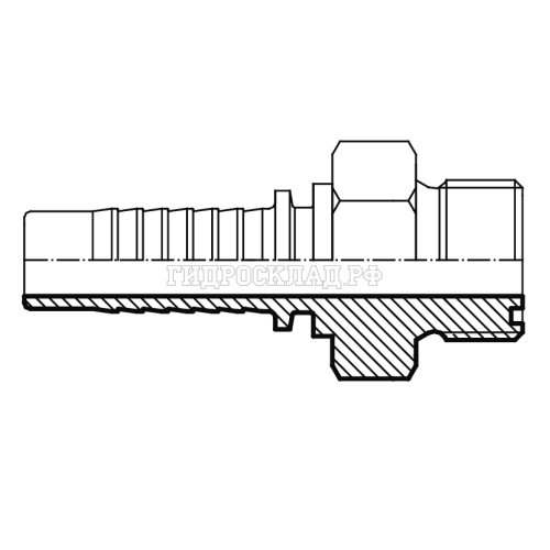 Фитинг ORFS (ш) 2" DN=40 (Китай)