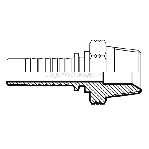 Фитинг NPTF (ш) 1.1/2" DN=40 S50 (Китай)