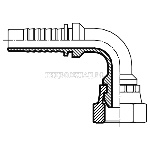 Фитинг BSP (г) 1" DN=20 (90°) S41 (Китай)
