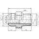 Адаптер  JIC(ш) 1.5/16" - NPT(ш) 1/2" S36 (Китай)
