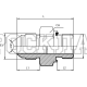 Адаптер  JIC(ш) 7/16" - BSPP(ш) 1/8" Form E (Китай)