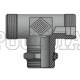 Адаптер ТС тройник P=38 52x2 - Metric 48x2(ш) контргайка (гориз.) (Vitillo SPA)