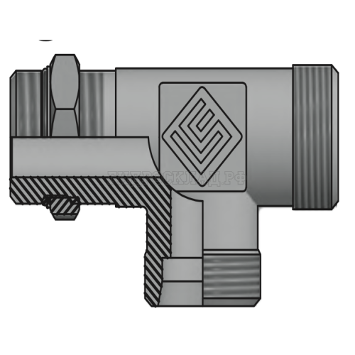 Адаптер ТС тройник P=20 30x2 - BSPP 3/4"(ш) контргайка (верт.) (Vitillo SPA)