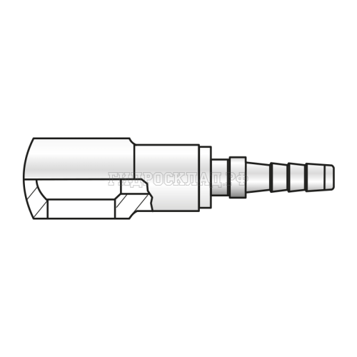 Фитинг BANJO M10X1 Ду=4мм (0°) с муфтой (Китай)