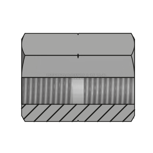 Адаптер Metric(F) 16X1.5 - Metric(F) 16X1.5 L=35 (муфта) (Китай)