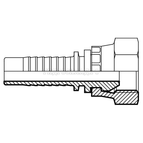 Фитинг BSP (г) 1" DN=25 (0°) (Китай)