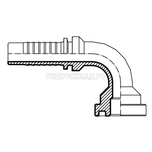 Фланец SFL D=38.1 DN=12 (90°) (Китай)