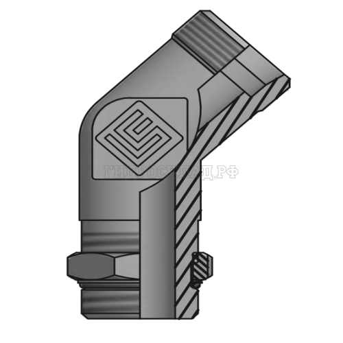 Адаптер ТС 45° P=10 16x1.5 - Metric 14x1.5(ш) контргайка (Vitillo SPA)