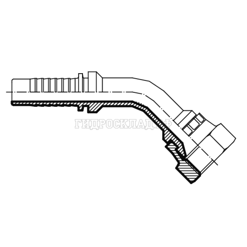 Фитинг JIS(TOYOTA) 3/4" DN=20 (45°) (Vitillo SPA)