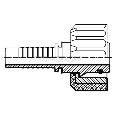 Фитинг моечный DKF (г) 22x1.5 DN=10