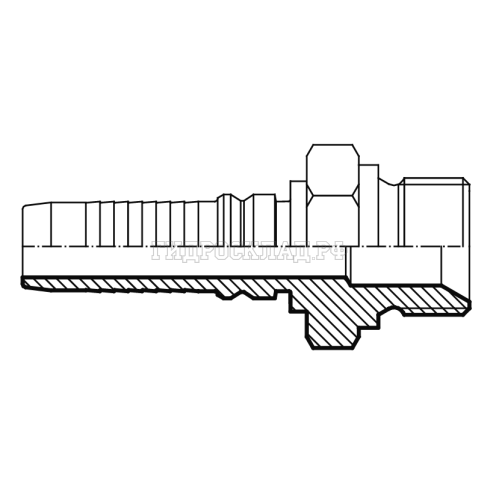 Фитинг BSP (ш) 1.1/4" DN=25 InterLock (Vitillo SPA)