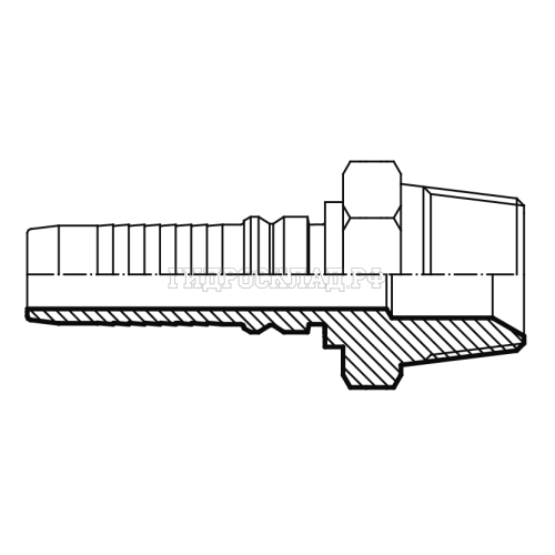 Фитинг BSPT (ш) 1.1/4" DN=32 InterLock (Vitillo SPA)