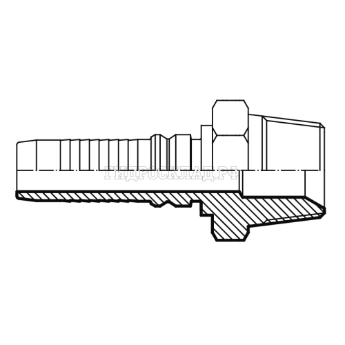 Фитинг NPTF (ш) 1" DN=25 InterLock (Vitillo SPA)