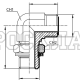 Адаптер 90° ORFS(ш) 1.7/16" - BSPP(ш) 1" o.r.+ контргайка (Vitillo SPA)