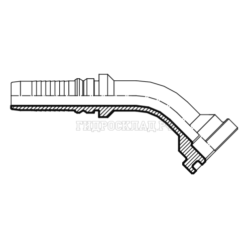 Фитинг SUPERCAT D=54 DN=25 (45°) InterLock (Vitillo SPA)