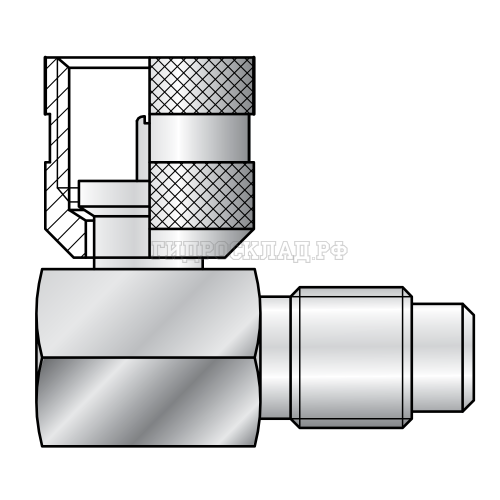 Адаптер на точку контроля M16x1.5 (90°) (Mini Press)