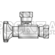 Кран манометра G1/4"(г) - G1/4"(г)  90° (Mini Press)