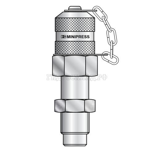 Точка контроля давления M16x2 -  M16x2 - пласт.колп.  проходной (Mini Press)