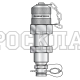 Точка контроля давления M16x2 - Plug-in - мет.колп.с цеп. проходной (Mini Press)