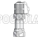 Точка контроля давления M16x2 - BSP(г) 1/4" - мет.колп.с пласт.держ. (Mini Press)