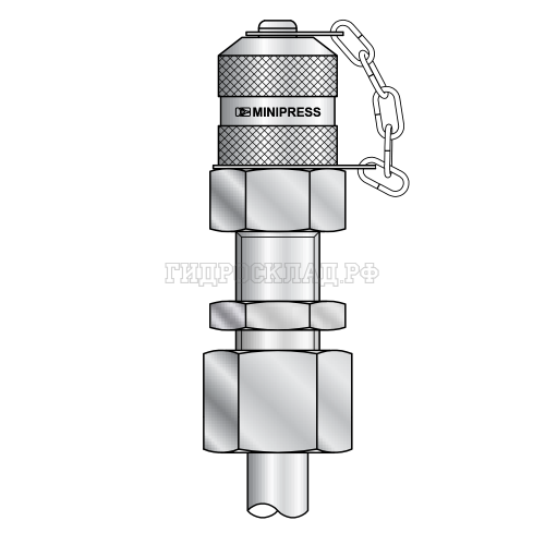 Точка контроля давления M16x2 - DKOS(ш) M16x1.5 - пласт.колп.  проходной (Mini Press)