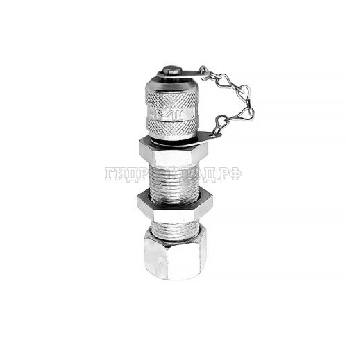 Точка контроля давления M16x2 - JIC(г) 1/2"-20 - мет.колп.с цеп. (Mini Press)