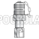 Точка контроля давления M16x2 - JIC(г) 9/16"-18 (пласт.колп.) (Mini Press)