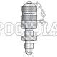 Точка контроля давления M16x2 - JIC(ш) 9/16"-18 (пласт.колп.) проходной (Mini Press)