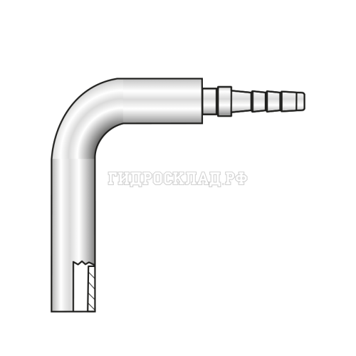 Фитинг BEL/S P=4  Ду=2мм (90°) (Mini Press)