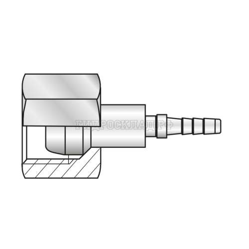 Фитинг DKL(г) M12x1.5 Ду=3мм (0°) (Mini Press)