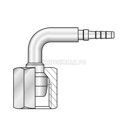 Фитинг DKL(г) M14x1.5 Ду=2мм (90°) (Mini Press)