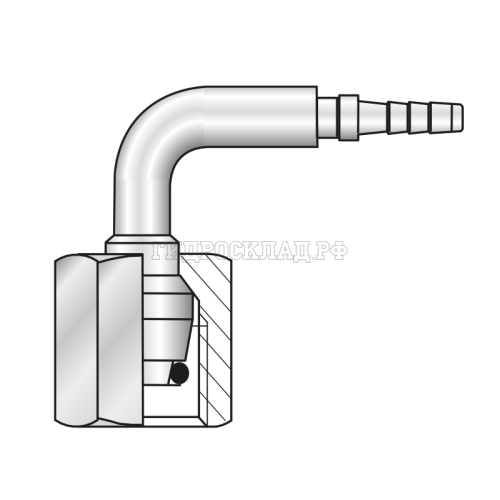 Фитинг DKOL(г) M16x1.5 Ду=2мм (90°) (Mini Press)