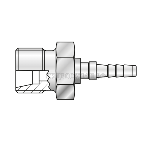 Фитинг DKOL(ш) M16x1.5 Ду=2мм (0°) (Mini Press)