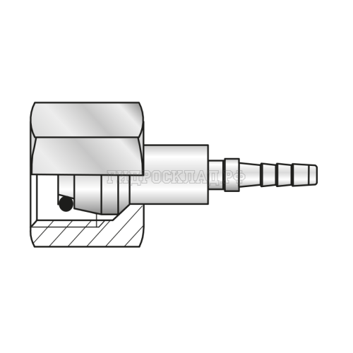 Фитинг DKOLL(г) M10x1 Ду=4мм (0°) (Mini Press)