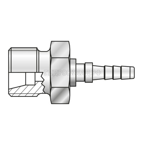 Фитинг DKOS(ш) M14x1.5 Ду=3мм (0°) (Mini Press)