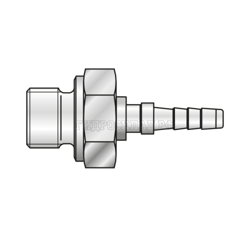 Фитинг Metric(ш) M12x1.5 Ду=3мм (0°) (Mini Press)