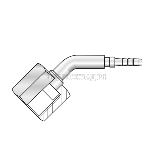 Фитинг ORFS(г) 9/16"-18 Ду=2мм (45°) (Mini Press)