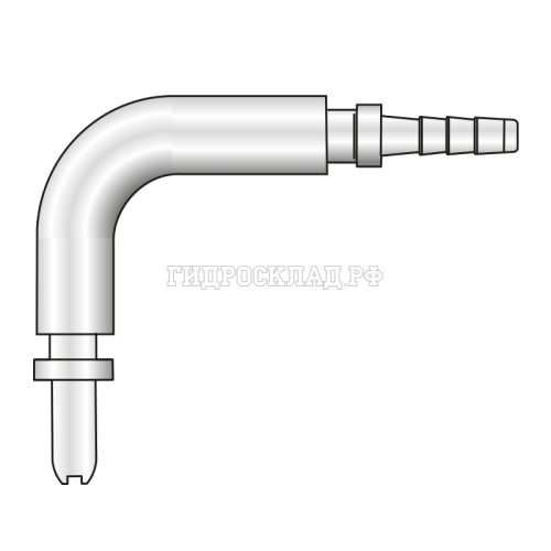 Фитинг Plug-in  Ду=4мм (90°) (Mini Press)