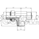 Адаптер тройник ORFS(ш) 1.11/16" - BSPP(ш) 1.1/2" o.r.+ контргайка - ORFS(ш) 1.11/16" (Vitillo SPA)