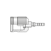 Фитинг к точке контроля M12.65x1.5 Ду=2мм (0°) (Mini Press)