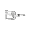 Фитинг к точке контроля M16x1.5 Ду=2мм (0°) Ch=19мм (Mini Press)