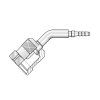 Фитинг к точке контроля M16x2 Ду=2мм (45°) Ch=19мм (Mini Press)