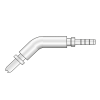 Фитинг Plug-in Ду=2мм (45°) (Mini Press)