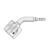 Фитинг DKOL(г) M14x1.5 Ду=3мм (45°) (Mini Press)