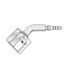Фитинг к манометру G1/2" Ду=2мм (45°) (Mini Press)